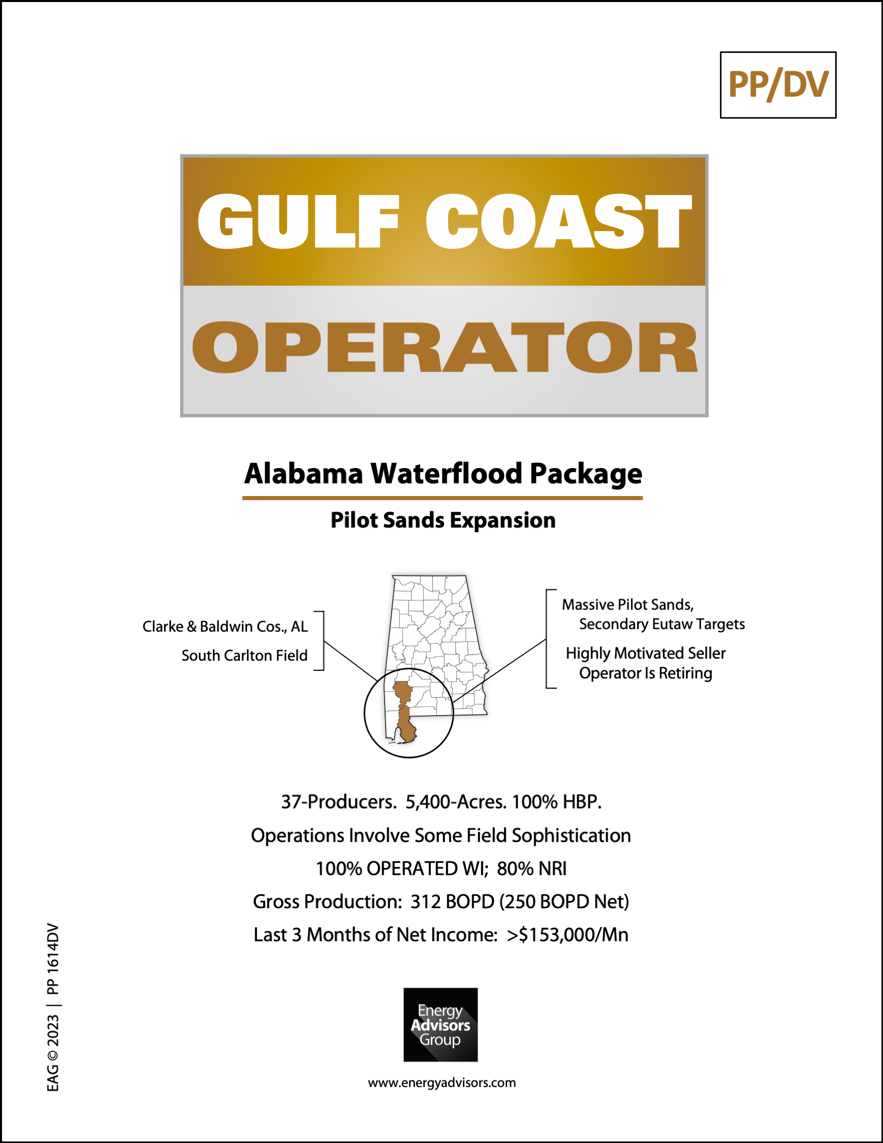 ALABAMA WATERFLOOD PACKAGE - Energy Advisors Group ALABAMA WATERFLOOD PACKAGE